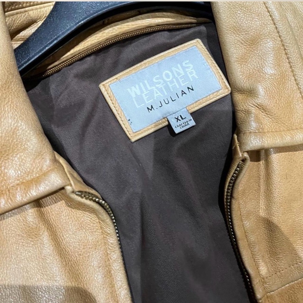 Wilsons Leather M. Julian Tan Bomber Jacket